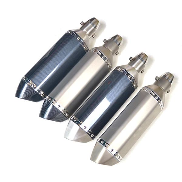 

motorcycle exhaust system racing universal escape moto muffler pipe with removable db killer gy6 cbr125 cb400 cb600 yzf fz16 er6n z1000
