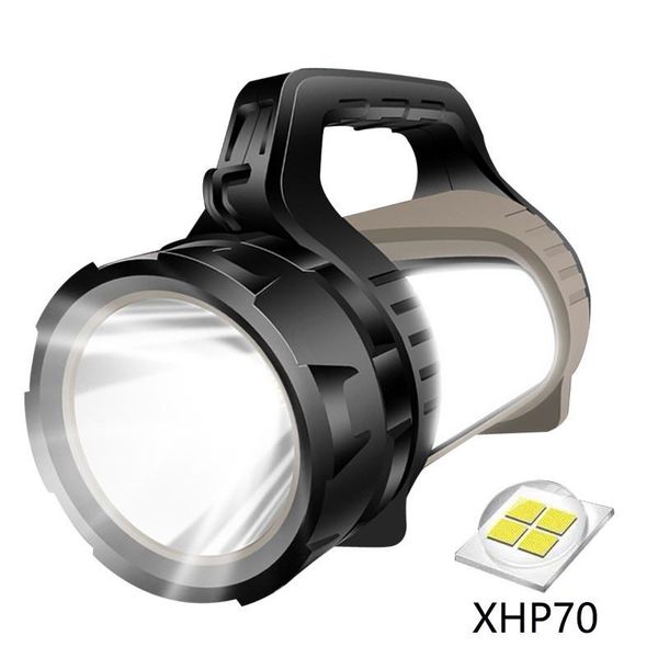 

new xhp70 portable searchlight camping light usb rechargeable outdoor waterproof multifunctional power torch strong light