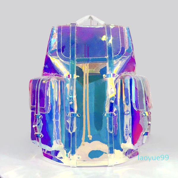 

designer- women men backpack laser transparent travel tote handbags fashion handbag purse big size