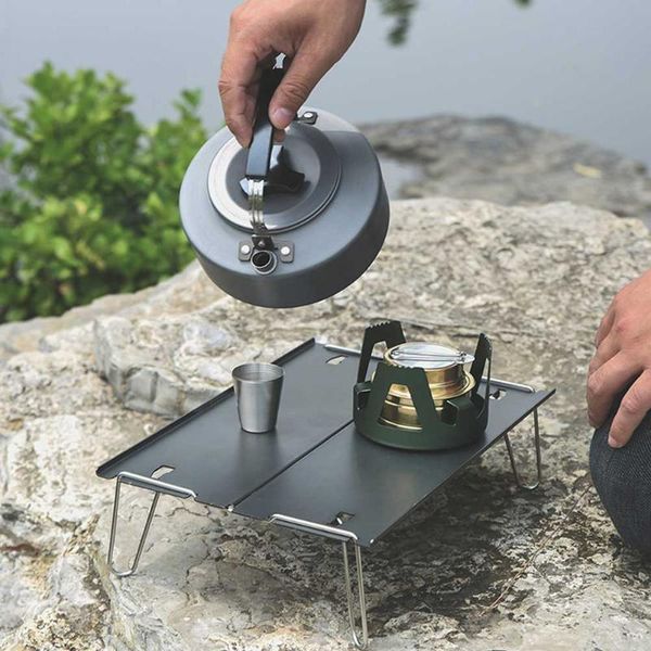 

mini portable home folding table festival waterproof aluminum alloy cooking ultralight hiking bbq picnic outdoor camping beach