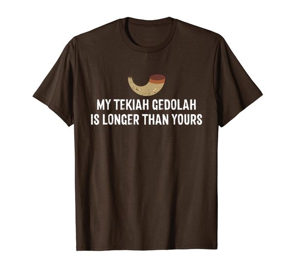 

My Tekiah Gedolah Is Longer Than Yours Jewish Trumpet Gift T-Shirt, Mainly pictures