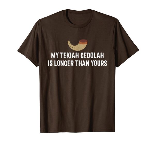 

My Tekiah Gedolah Is Longer Than Yours Jewish Trumpet Gift T-Shirt, Mainly pictures