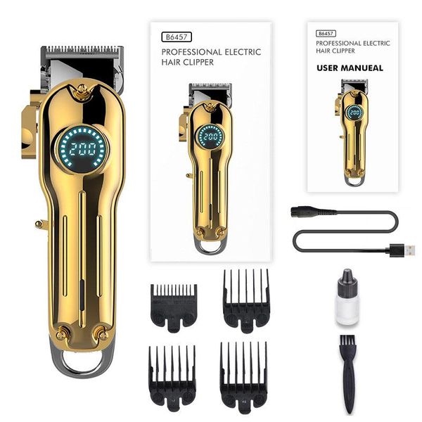 

sanq professional clipper all-metal rechargeable hair trimmer for barber men electric beard shaver hair cutting machine