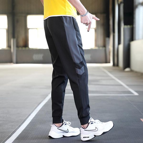 

men's pants men harem casual cotton trouser man jogger black ankle-length