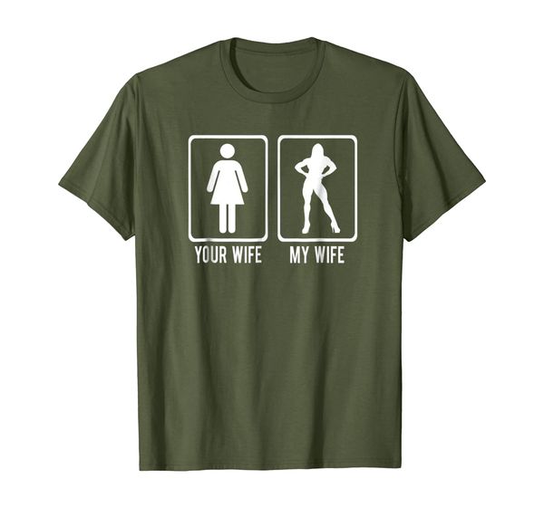 

your wife vs my wife t shirt weightlifting bodybuilder meme, White;black
