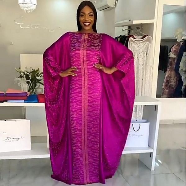 

ethnic clothing african dresses for women chiffon beading abaya bandage maxi bazin vintage long sleeve robe gowns africa lady party, Red