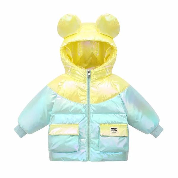 

down coat winter girl jacket children white duck boys and girls thick baby kids colorful warm, Blue;gray