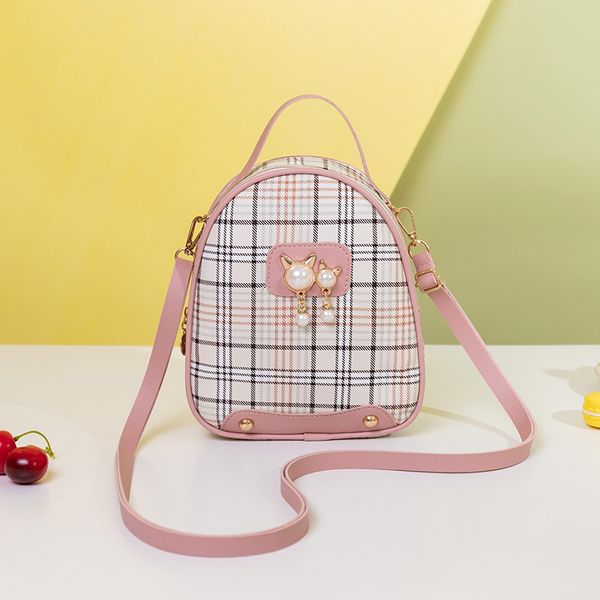 

cat shoulder plaid and backpack 2019 ears new products pendant trendy autumn pearl guangzhou women's bag bags summer vfftm