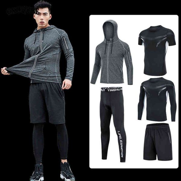 

men's reflective quick drying sportswear, running, jogging, -4xl, black and gray
