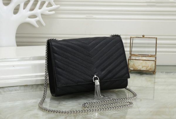 

wholesale luxury fashion original leather chain tassel bag