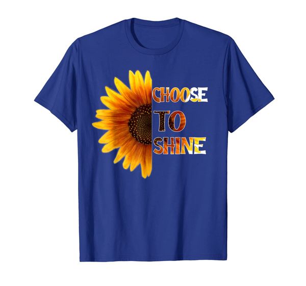

choose to shine sunflower t-shirt floral art yellow flower, White;black