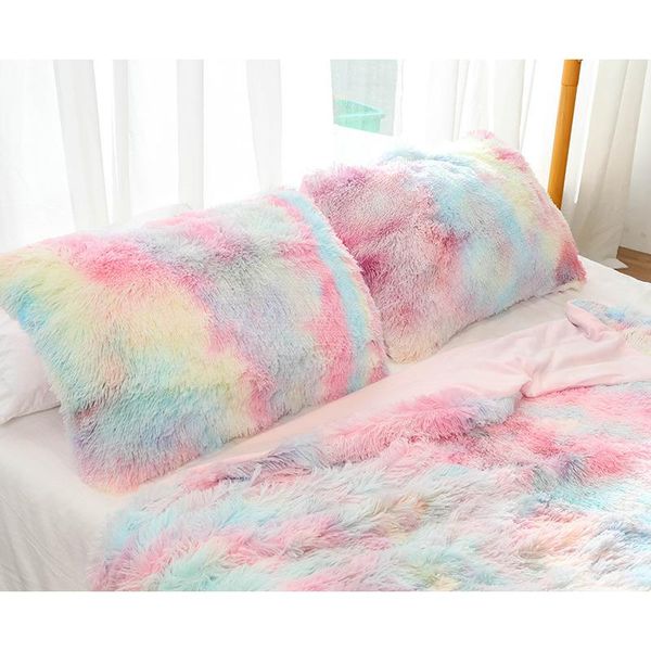 

pillow case 50x70cm shaggy winter soft warm long fluffy faux fur sleeping pillowcase home decoration bed cushion cover