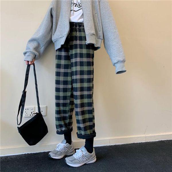

women's pants & capris autumn winter korean women striped harem streetwear casual loose trousers japanese black gray, Black;white