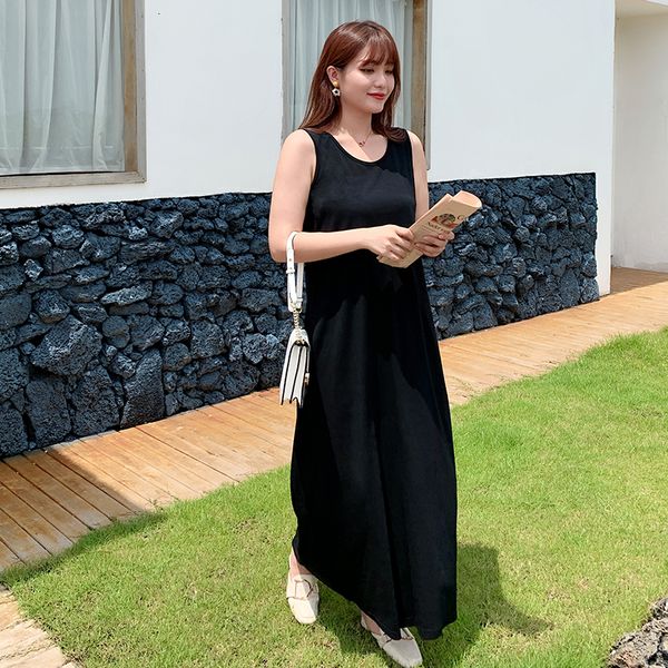 

new fashion version of women's summer tank dress 2366 sj1n, Black;gray