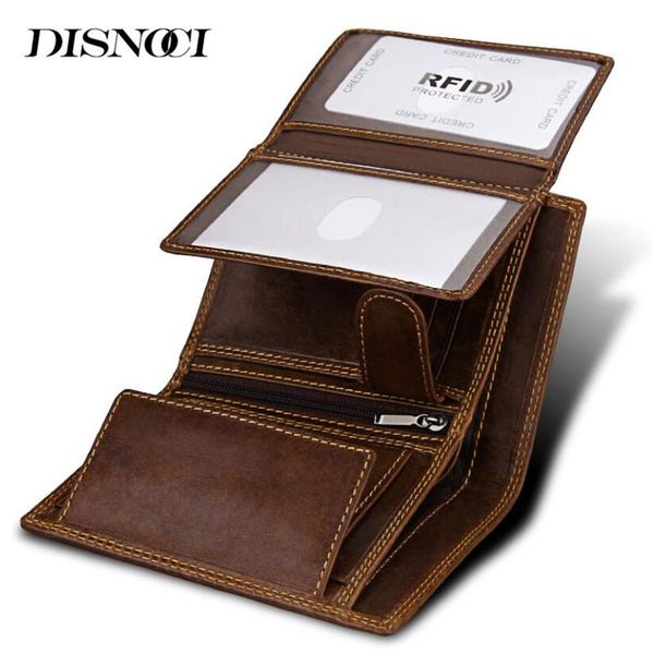 

wallets rfid men's leather solid luxury wallet men genuine short purses holder business male coin purse, Red;black