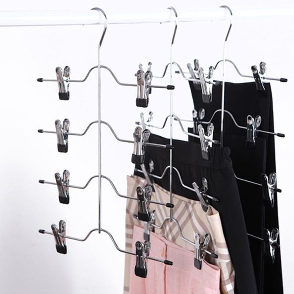 

hangers & racks multifunctional clothes pants storage trousers clip save space cloth rack wardrobe cabinet closet drying
