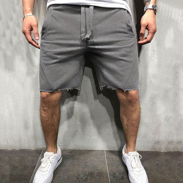 

chrleisure shorts for men loose casual fitness running shorts men's summer solid color thin breathable sports short pants, White;black