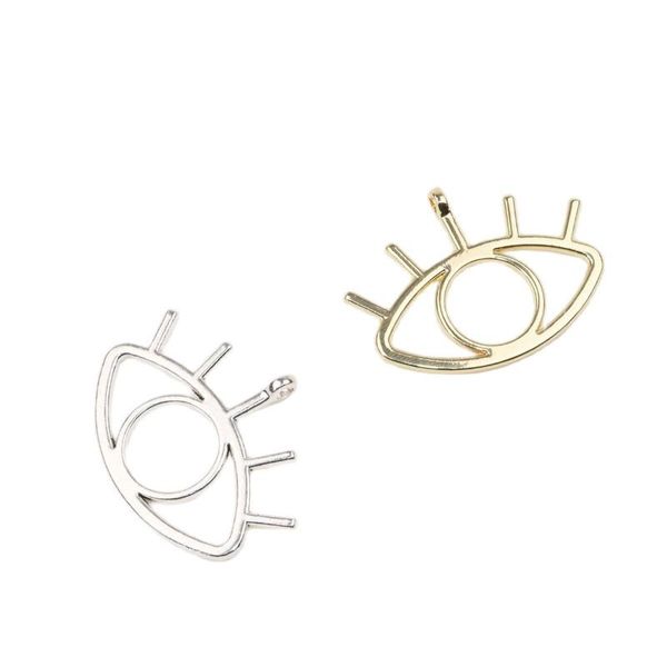 

charms eruifa 6pcs 40*23mm arrival big eyes zinc alloy necklace earrings fashion jewelry handmade diy pendant 2 colors, Bronze;silver