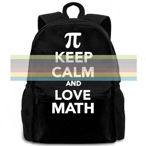 

backpack keep calm and love math mens premium t-shir homme novelty sale women men laptravel school adult