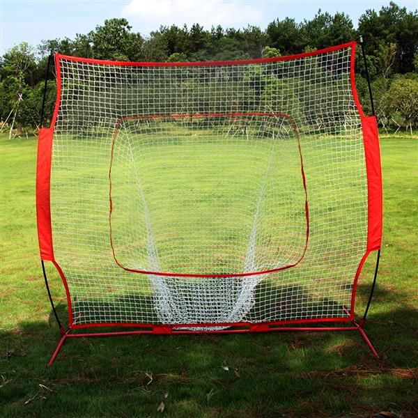 

teenager baseball train net rack rebound goal red sleevelet target radius & black baked iron pipe for indoor outdoor