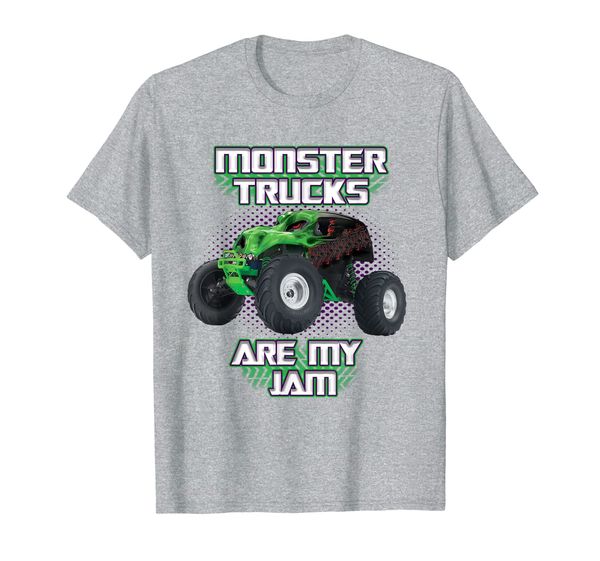 

monster trucks are my jam birthday gift t-shirt, White;black