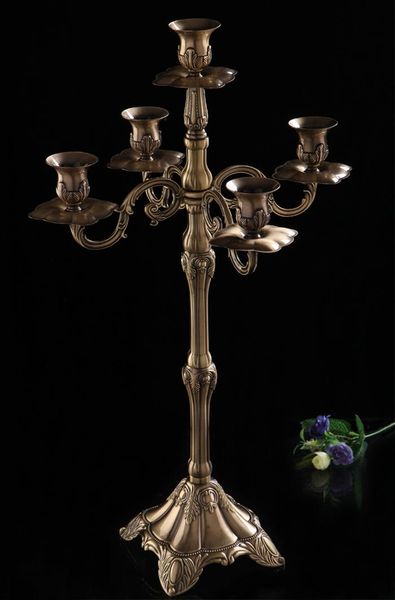

candle holders european luxury alloy 5 arm candlestick, wedding decoration candles,candles for home zt001