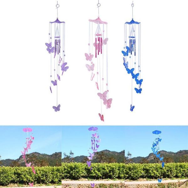 

decorative objects & figurines butterfly bell wind chimes metal angel cupid amazing tubes bells copper outdoor yard garden home hanging deco