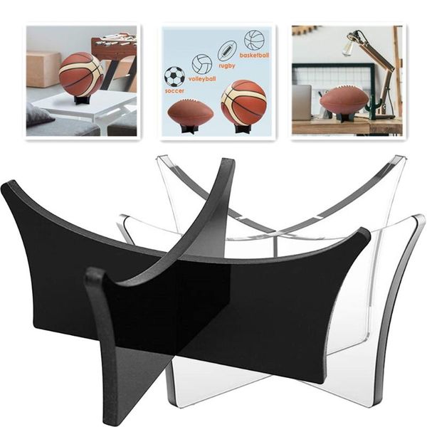 

hooks & rails football stand holder acrylic ball display basketball soccer volleyball storage rack
