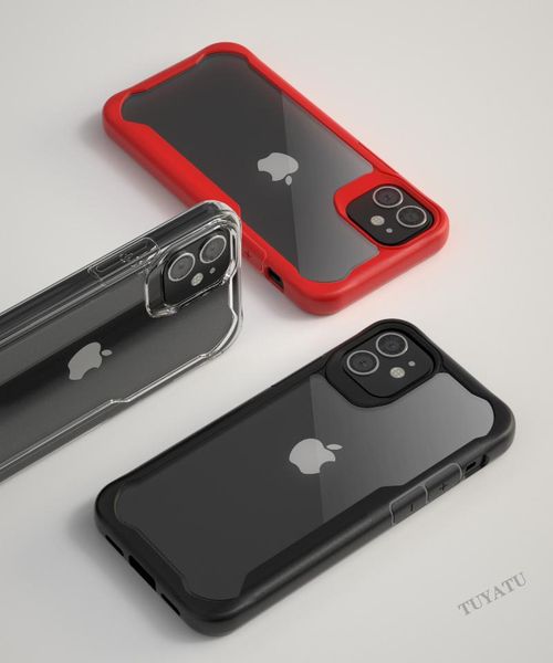

cell phone pouches shockproof armor case for 12 11 pro max mini x xs xr 7 8 plus transparent cover luxury silicone hard acrylic back