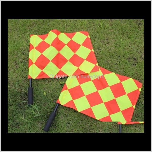 

sports & entertainment 2pcs/set soccer referee flag fair play sports match football linesman flags referee equipment gyh awmb8 r3yfs
