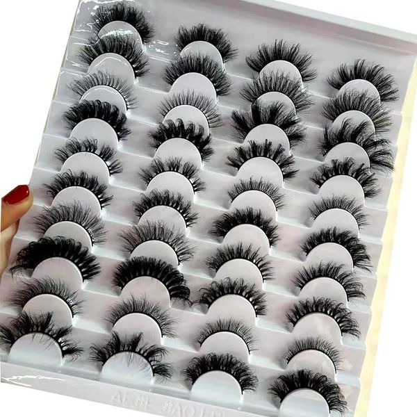 

false eyelashes 20 pairs mink lashes mix 8-25mm volume natural fluffy reusable soft eyelash extension eye 3d cils