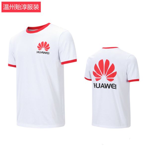 

short sleeve advertising customized fashion contrast round neck corporate event t-shirt, White