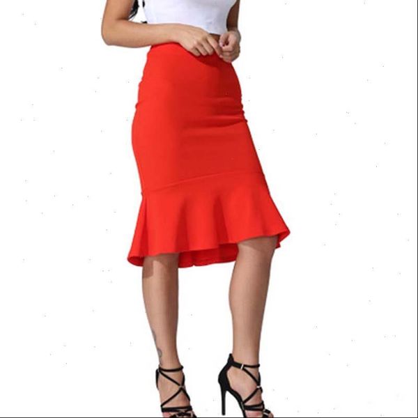 

women skirts autumn winter fishtail solid bag hip skirts new women fashion elegant bodycon high waist mermaid bag hip, Black