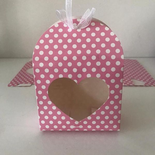 

gift wrap cardboard box with heart window babyshower event bachelorette party