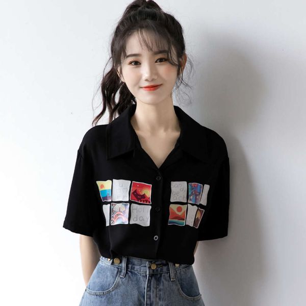 

luxury women's new black short sleeve 2021 chiffon shirt summer casual loose fashion 2021, White
