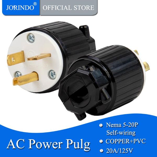 

smart power plugs jorindo nema 6-20p high-power male 3pin converters self-wiring plugs, 20a 250v,american industrial-grade wiring
