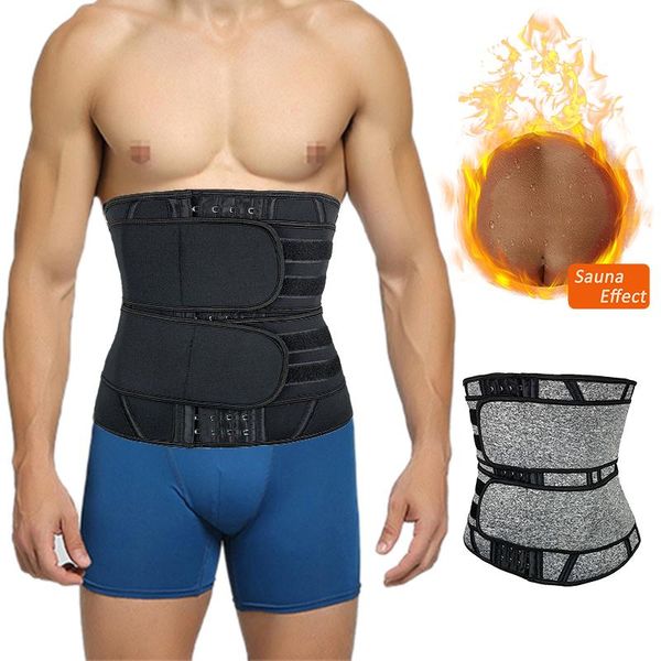 

yagimi man 13 pcs steel bones waist trainer abs workout fitness sweat lose weight belt slimming trimmer corset fajas body shaper, Black;brown