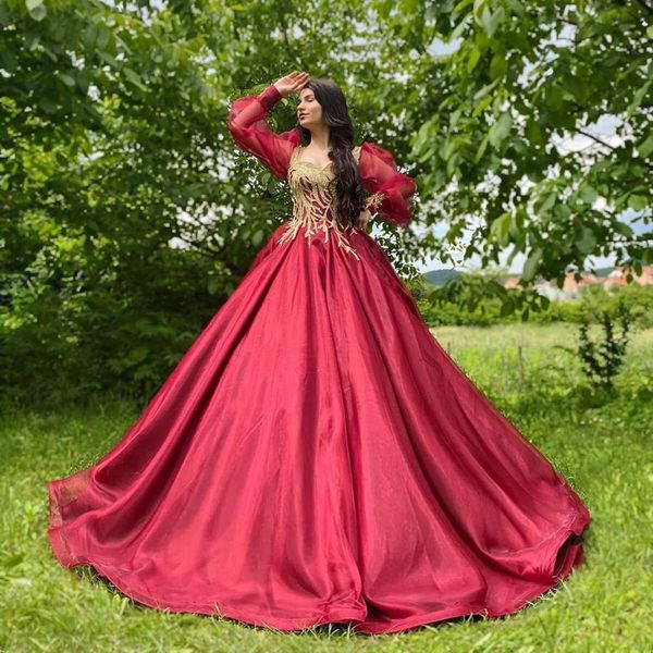 Пользовательские кружева Applique Applique Asweetheart Prom вечернее платье прозрачный длинный рукав Тип официальный тюль партийный банкет