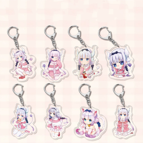 

Miss Kobayashi S Dragon Maid Keychain Men Anime Key Chain Women Cartoon Fashion Key Hodler KannaKamui Kids Cute Metal Breloczek