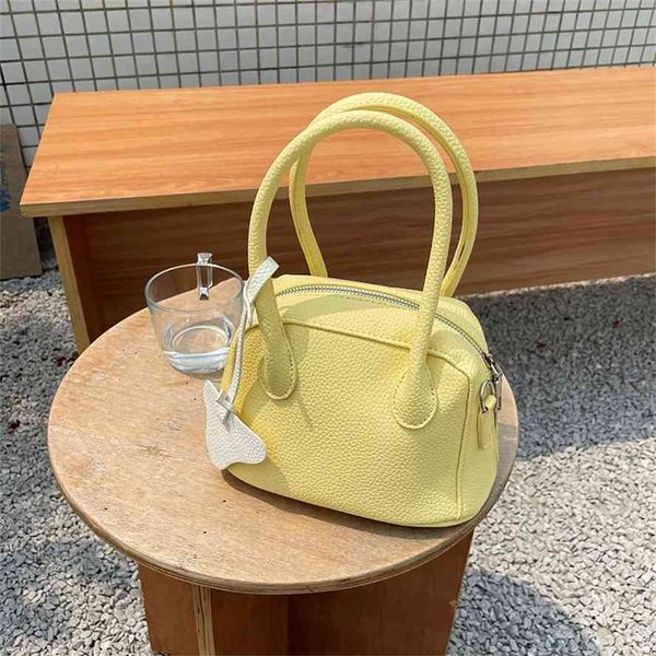 

niche design blue litchi texture one shoulder portable shell spring and summer korean versatile messenger bag