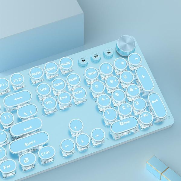 

keyboard mouse combos mechanical and set girl cute e-sports games pink heart wired green shaft computer accessories