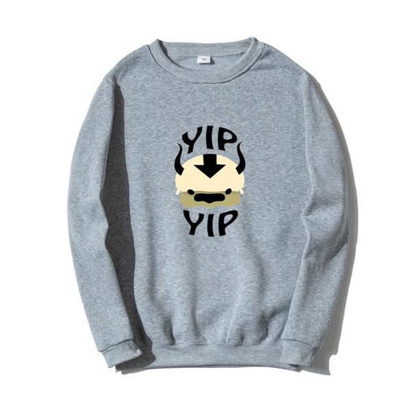 

men's hoodies & sweatshirts man fleece avatar the last airbender harajuku loose oversize streetwear autumn spring o neck pullover, Black
