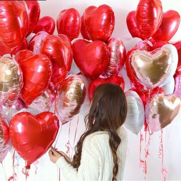 

30/15/10/5/1 pcs 18 inch heart foil balloon love balloon wedding baby celebration anniversary party decor air ball birthday