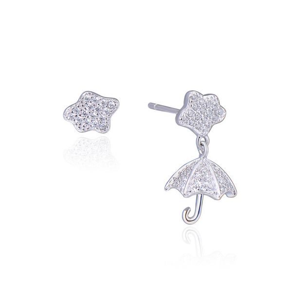 

other solid s925 sterling silver earrings women wedding anniversary excellent quality white gold ear jewelry chd001139, Golden;silver