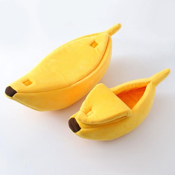 

cat beds & furniture banana shaped dog pet bed durable house mat kennel doggy puppy cushion basket warm portable supplies s/m/l/xl