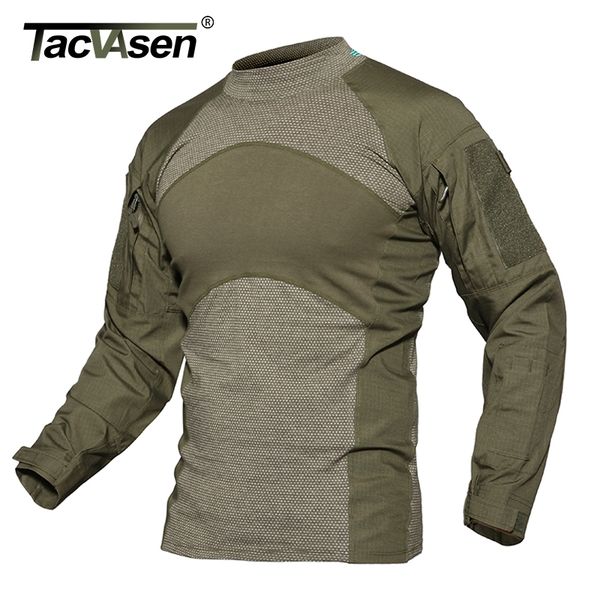 

tacvasen men summer tactical t-shirt army combat airsoft long sleeve military tshirt paintball hunt camouflage clothing 5xl 210317, White;black