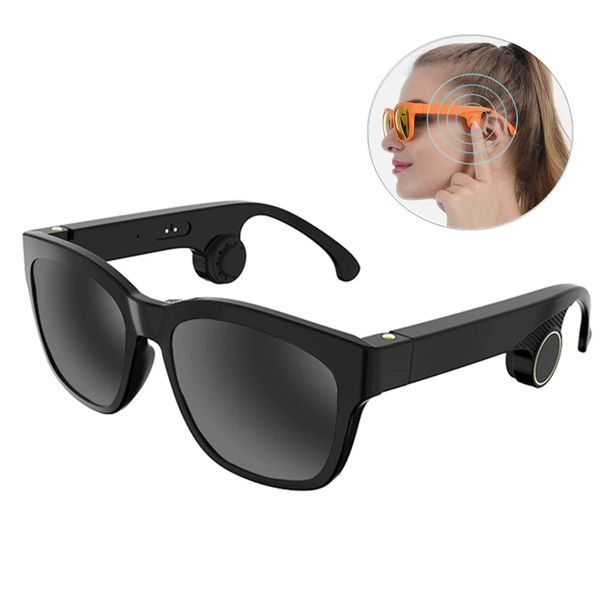 Bakey G2 Солнцезащитные очки Bluetooth Наушники Наушники Открытые Очки Гарнитуры Вызов Умные Солнцезащитные Очки Спорт Наушники - Черный