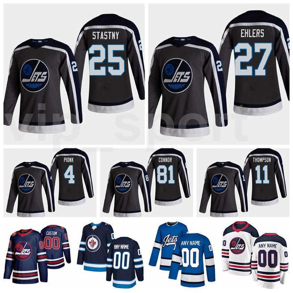 

reverse retro hockey winnipeg jets 25 paul stastny jersey all stitched 91 cole perfetti 27 nikolaj ehlers 30 laurent brossoit 4 neal pionk, Black