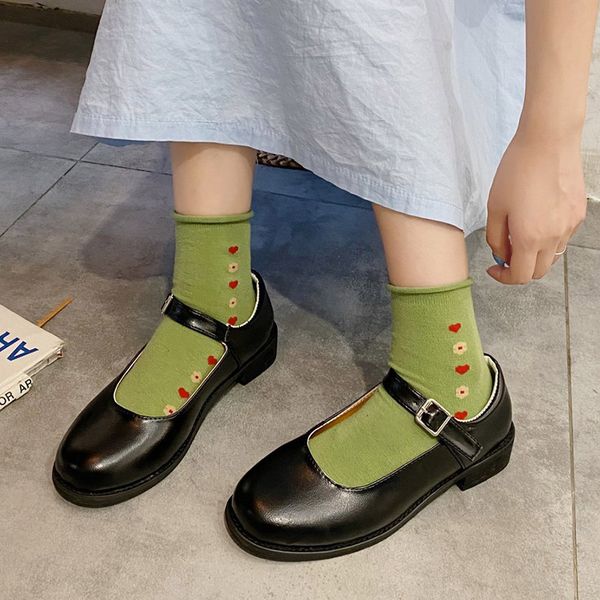 

plus size 34-42 women mary janes shoes 3cm low heels dress shoes office work shoes 2020 autumn spring lolita black 8391n, Black;white