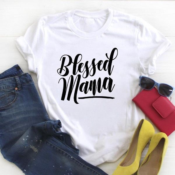 

women mama mother letter print 90s fashion print summer t tee ladies female tshirt womens shirt clothes graphic t-shirt, White